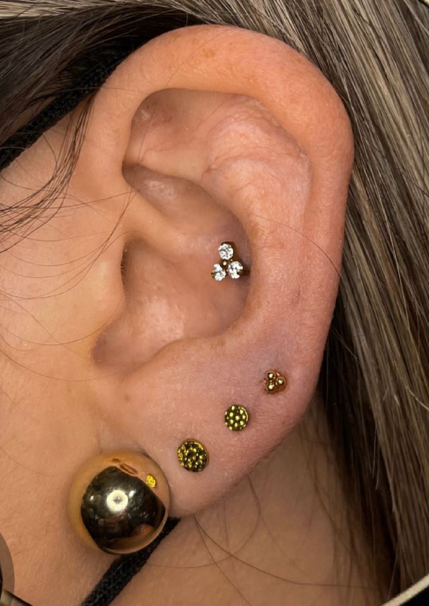 Flat back barbell earrings deals