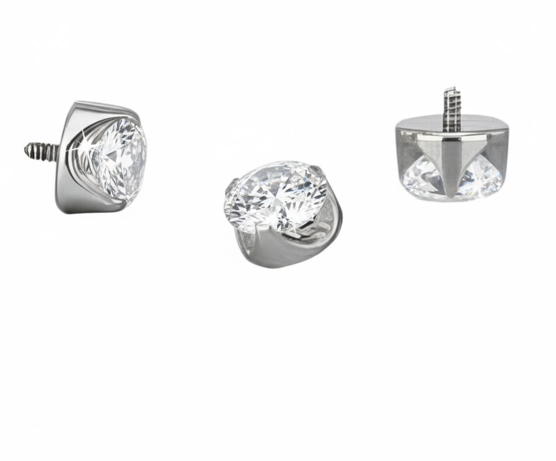 Joya corona de circonita natural, para piercing en lóbulo, lóbulos superiores, caracola.