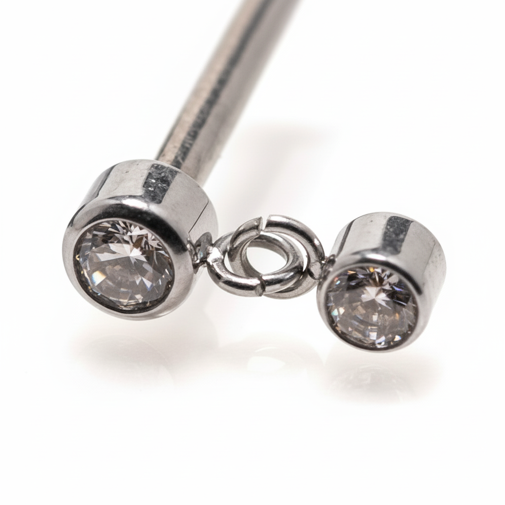 Colgante doble cabujón