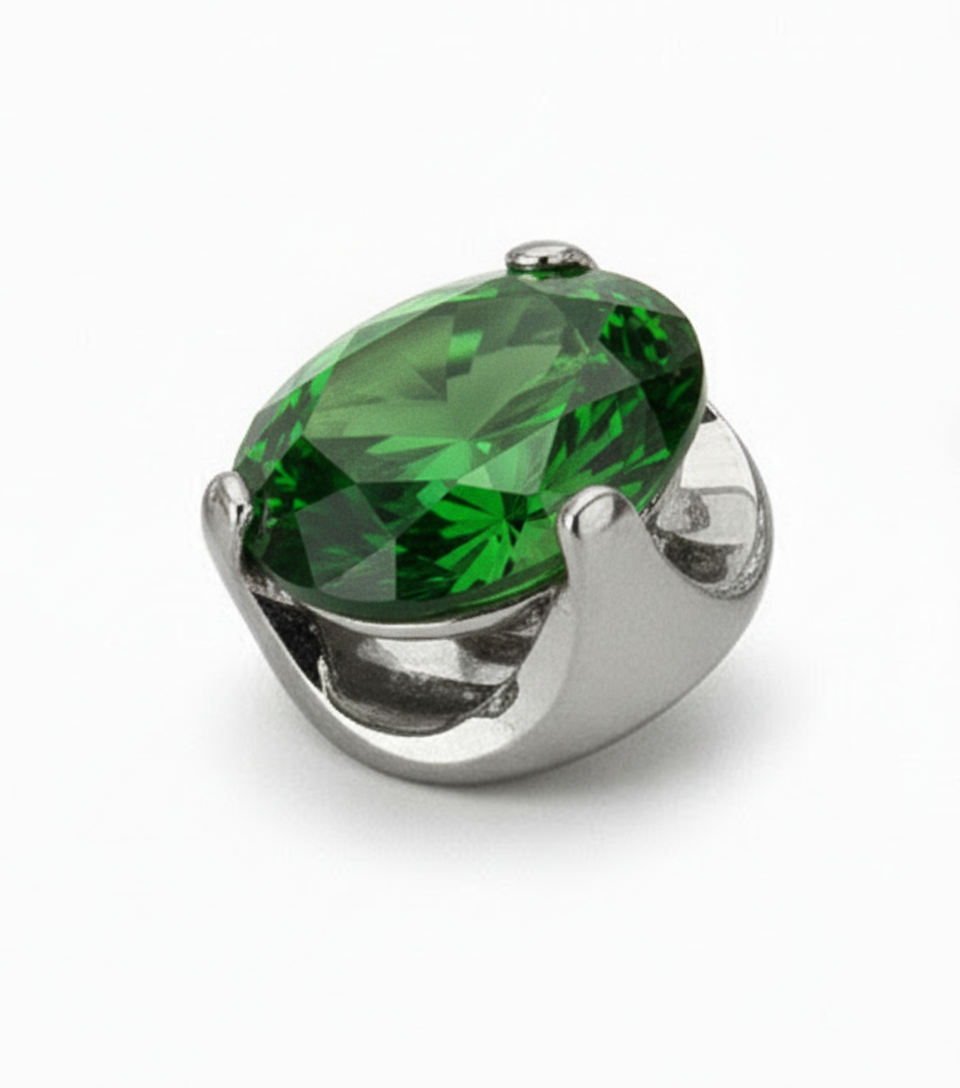 Joya corona de circonita natural, para piercing en lóbulo, lóbulos superiores, caracola.