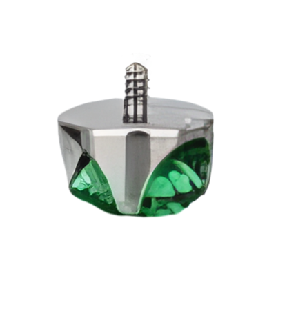 Joya corona de circonita natural, para piercing en lóbulo, lóbulos superiores, caracola.