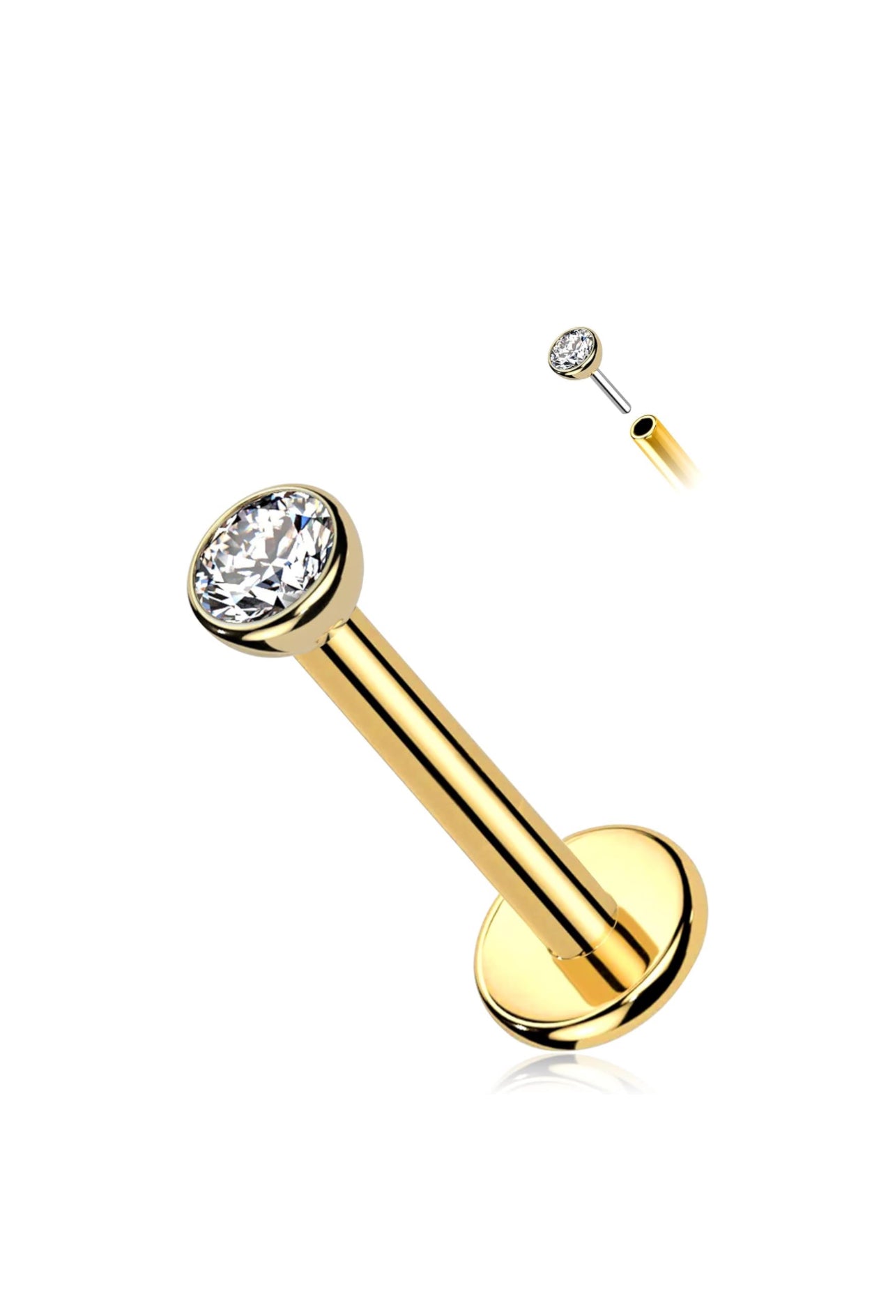 PIN DE EMPUJE DE PVD PARA LABRET