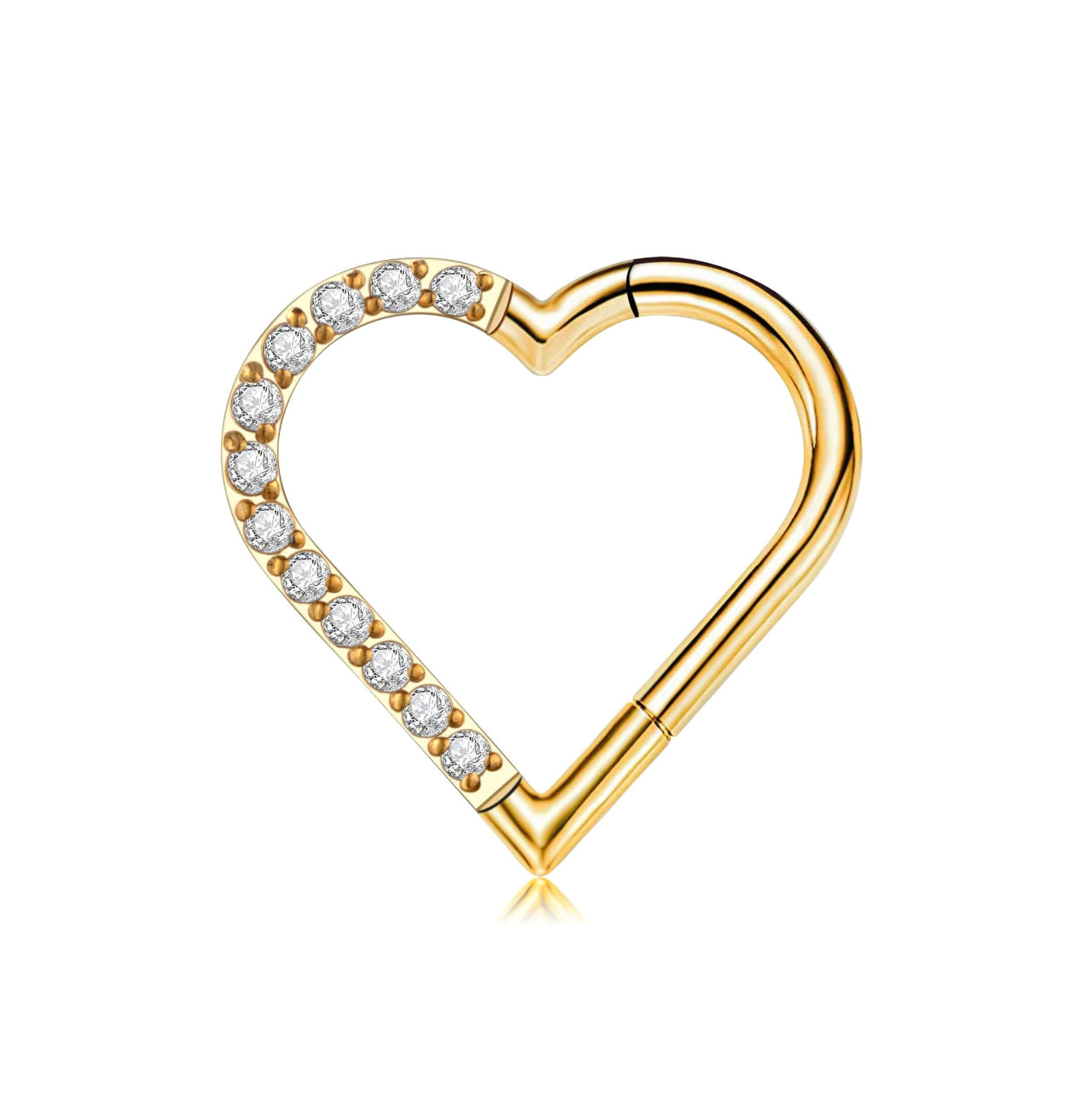 Clicker corazón circonitas