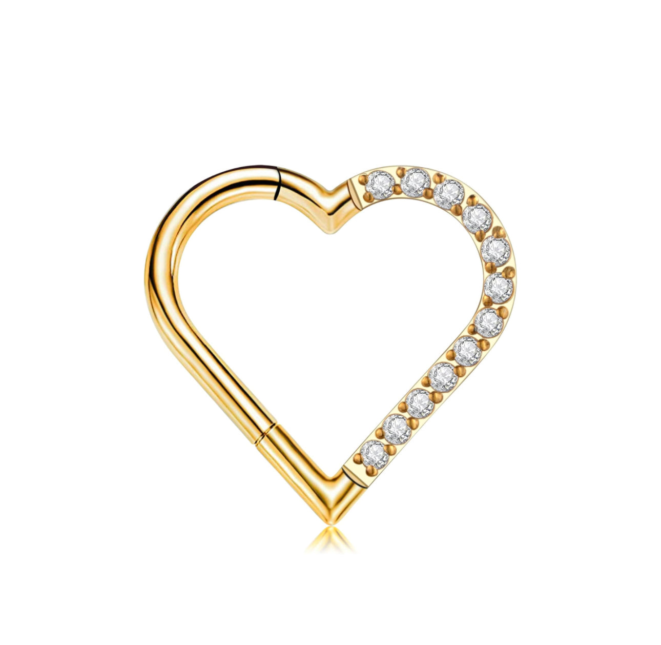 Clicker corazón circonitas