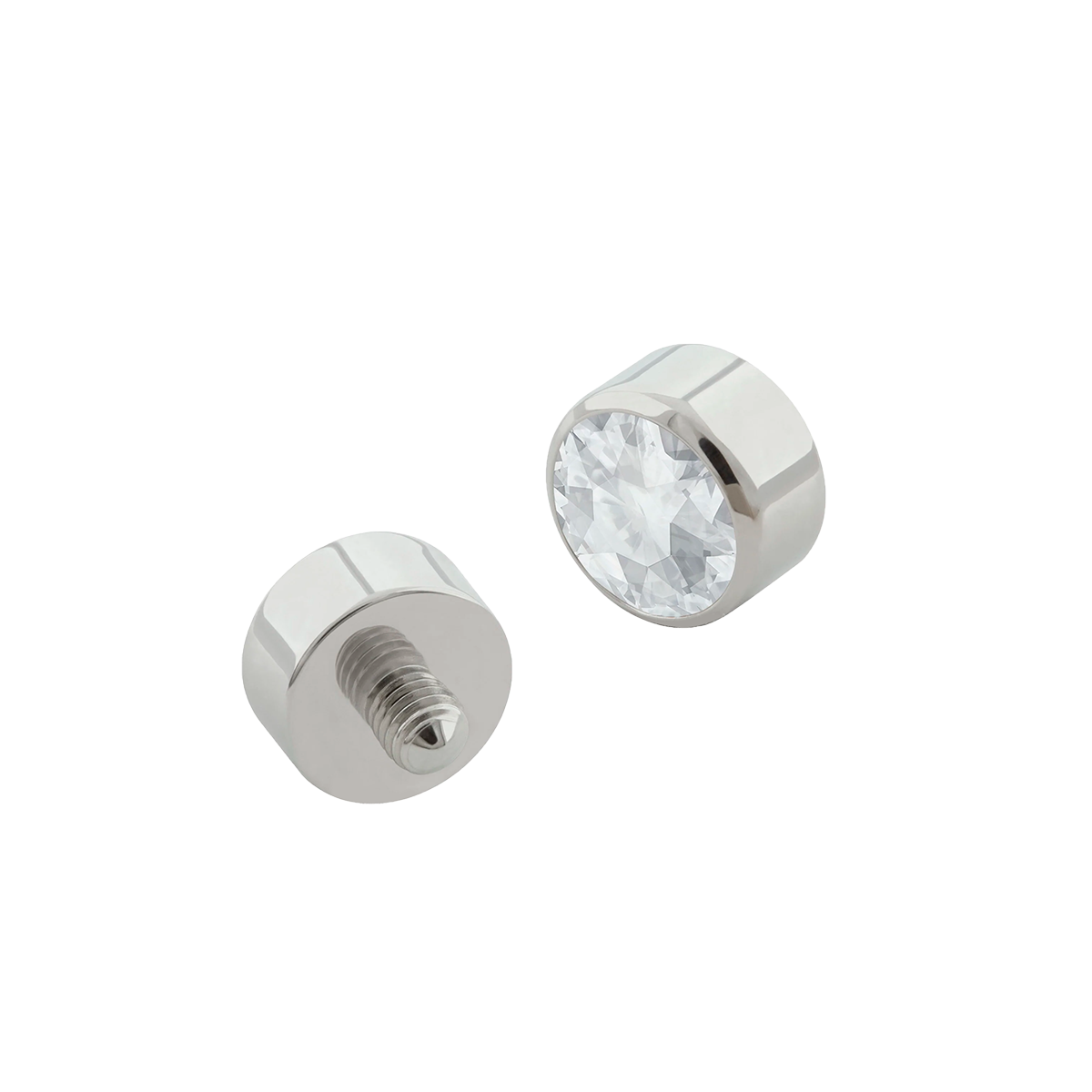 Cabochon Zirconia jewelry piercing