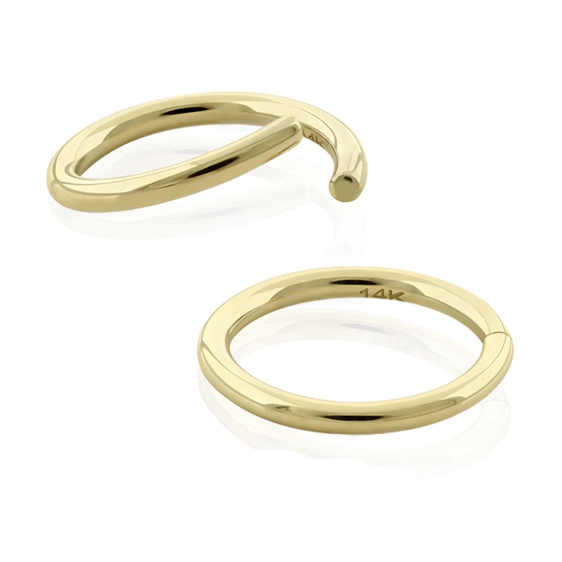 Hoop Ring 14k Solid Gold