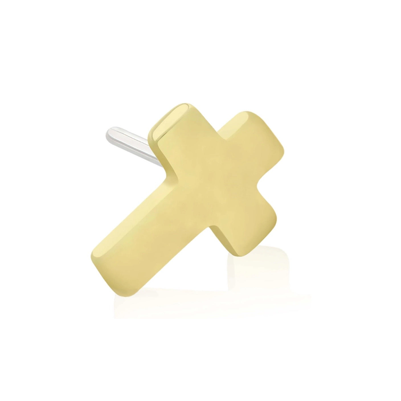 Pasador cruzado de oro macizo de 14 k