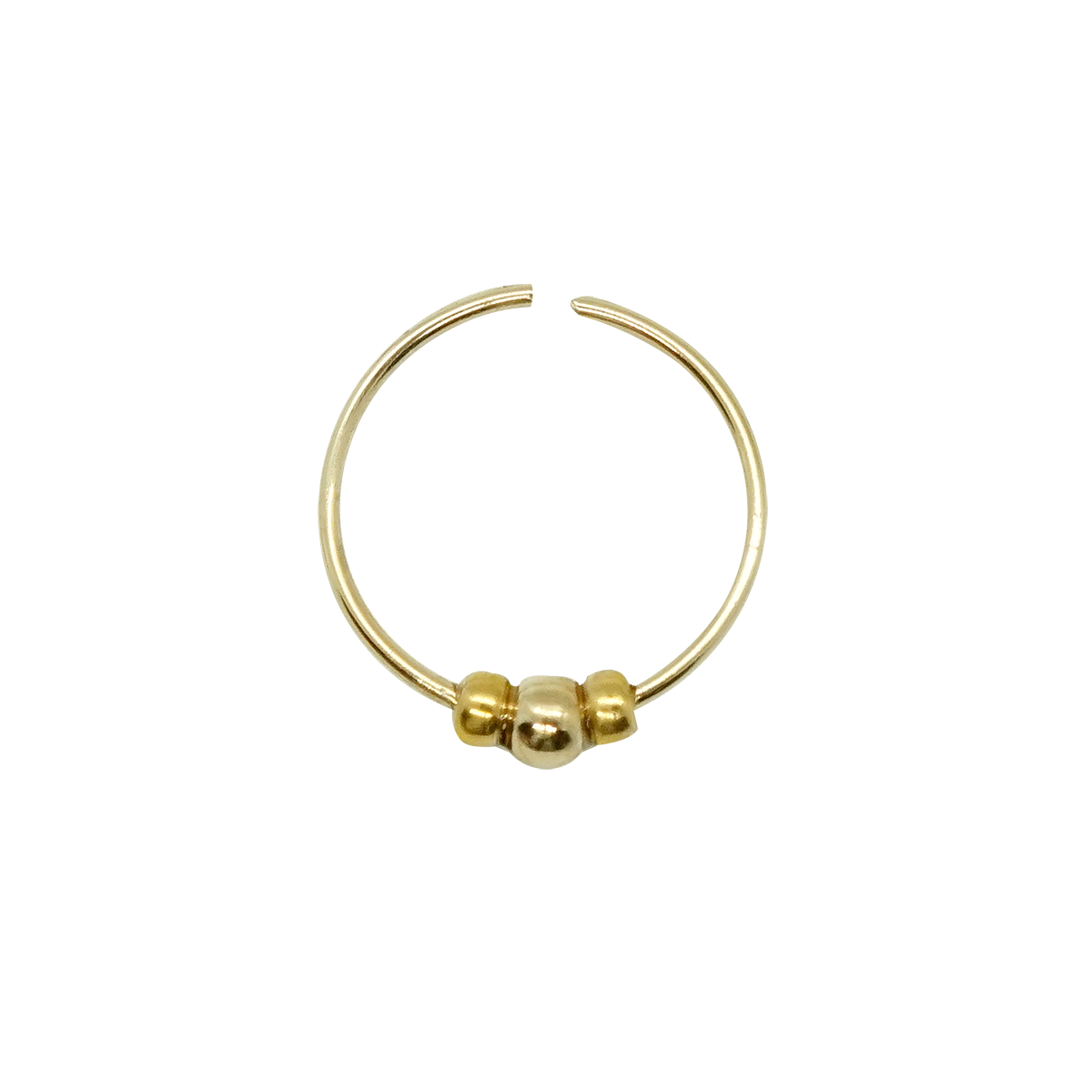 Anillo 3 Bolas aro Oro Macizo 14k