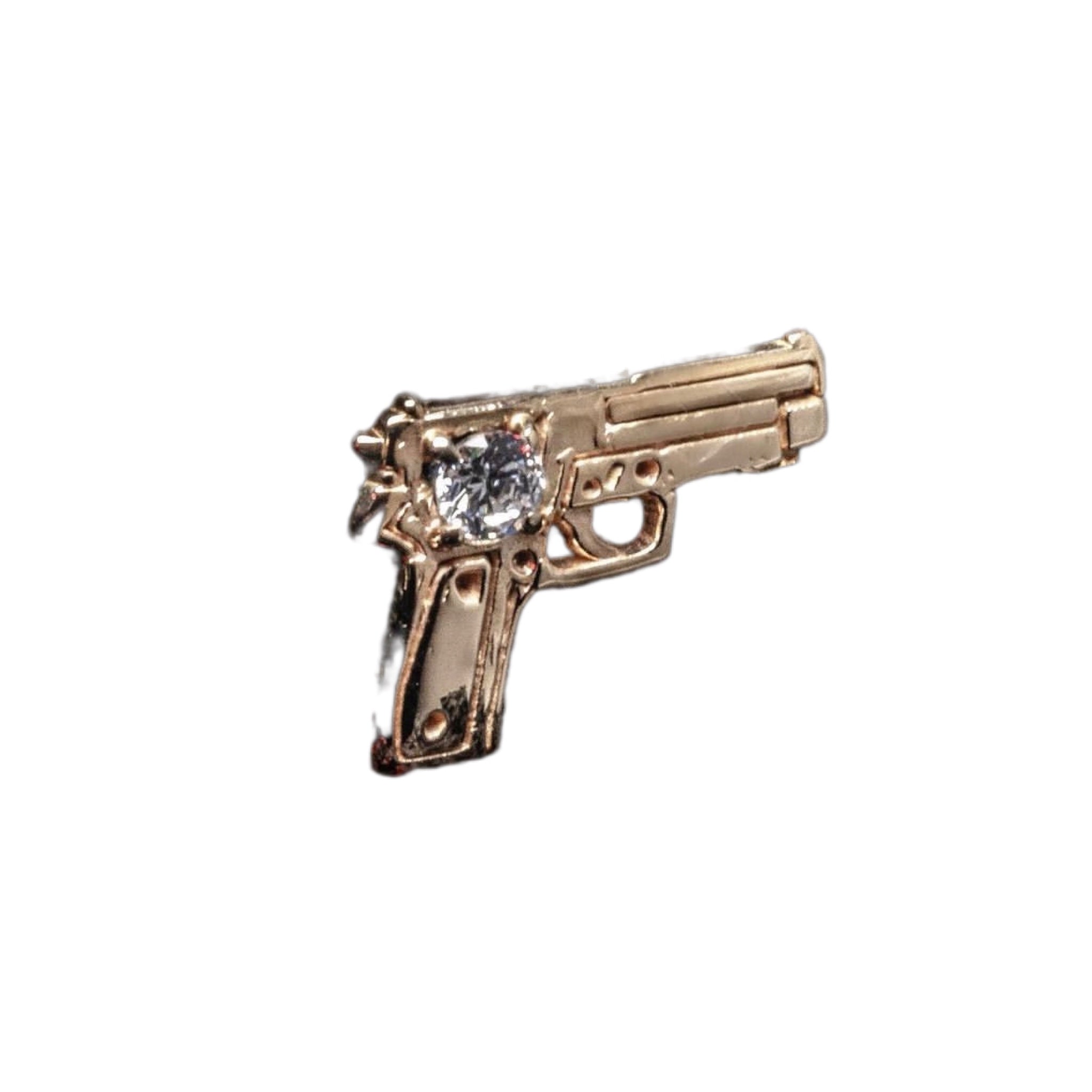 Parte superior de la pistola de oro macizo de 14 k