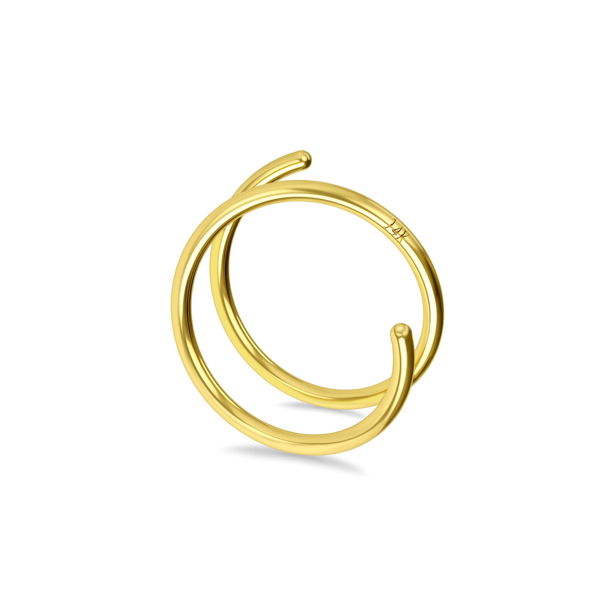 Aro doble oro 14k