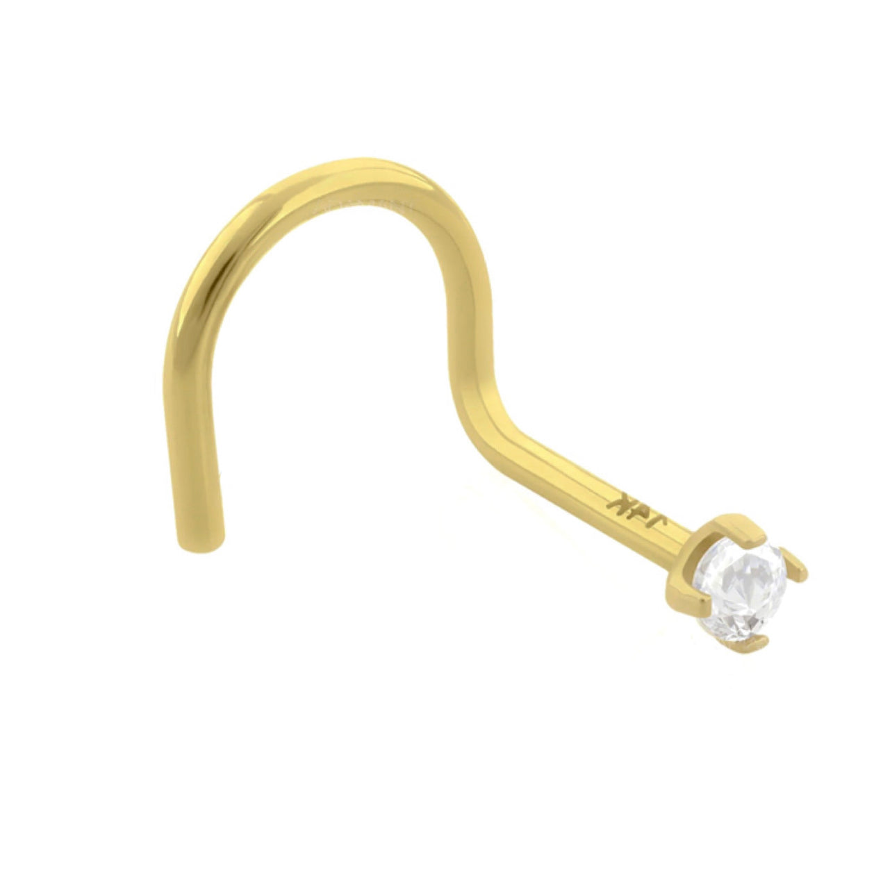 Nostril Cubic Zirconia 14k Solid Gold