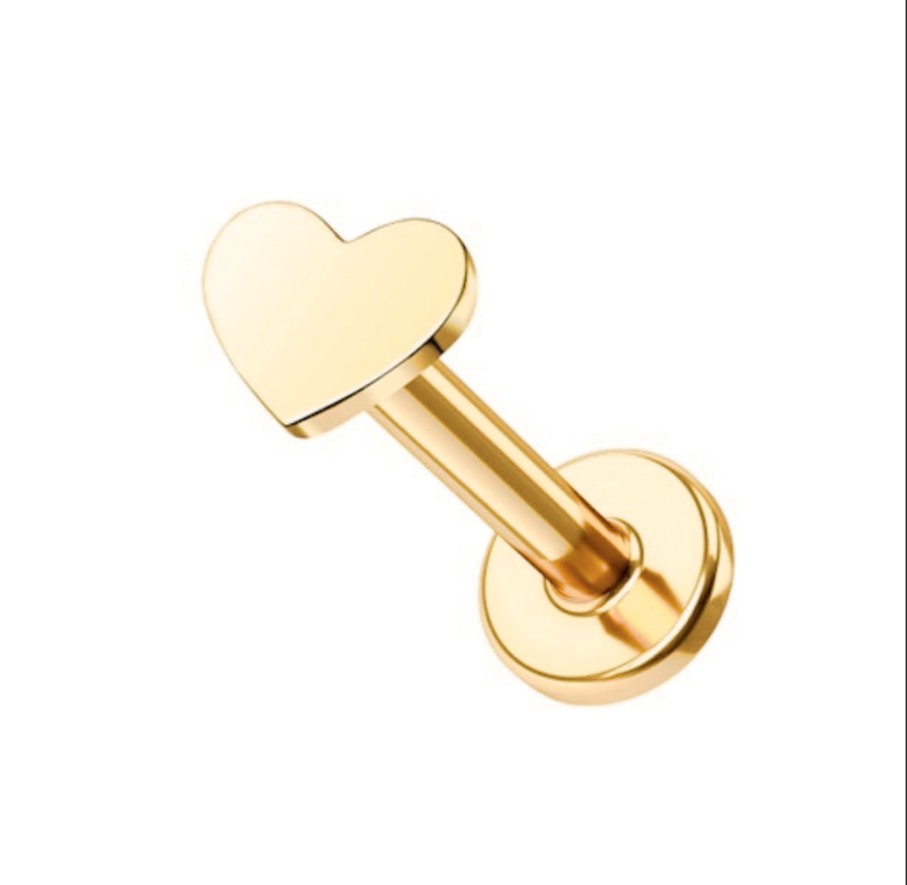 MICRO HEART SOLID GOLD PUSH PIN