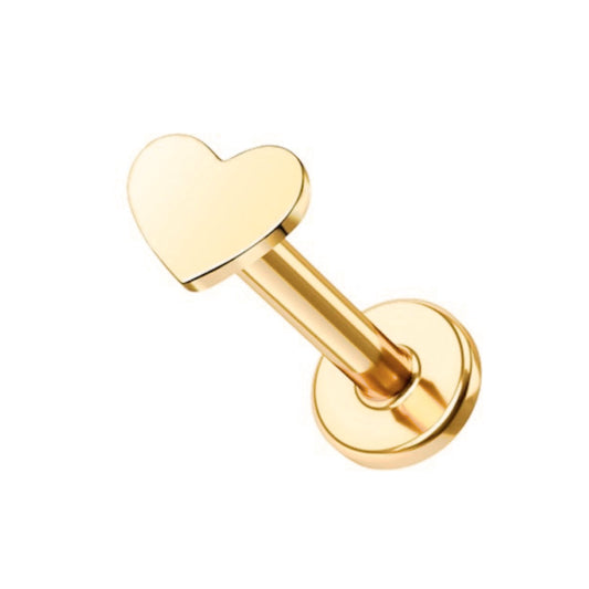MICRO HEART SOLID GOLD PUSH PIN