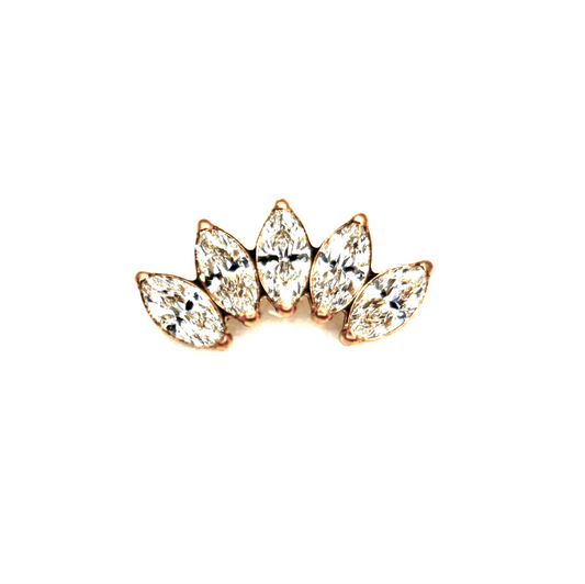 Cluster marquise five flower deluxe