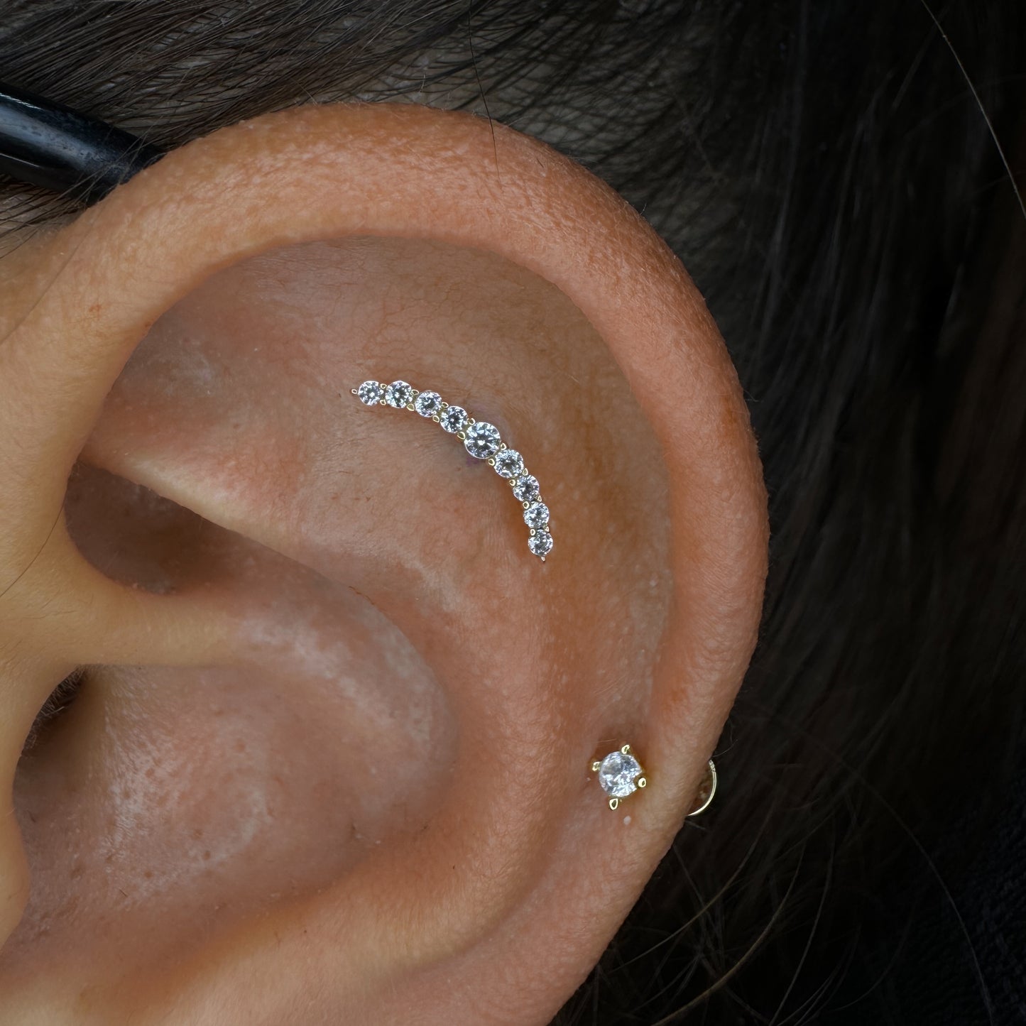 Cluster mini 14k Gold luxury piercing jewelry