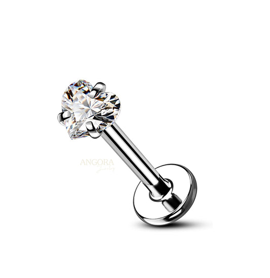 Heart cubic zirconia