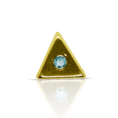 Triangle Disc 14K Solid Gold