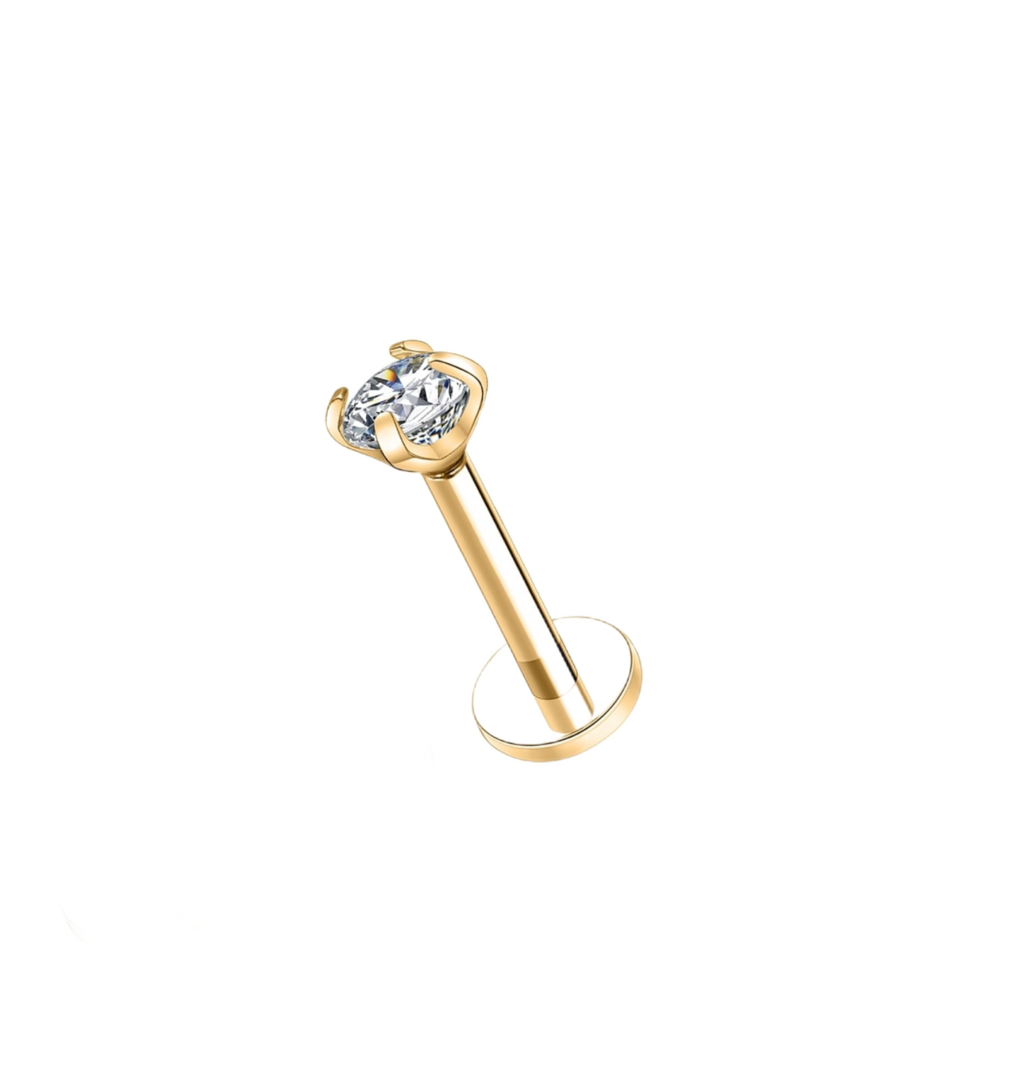 Cubic gold push pin