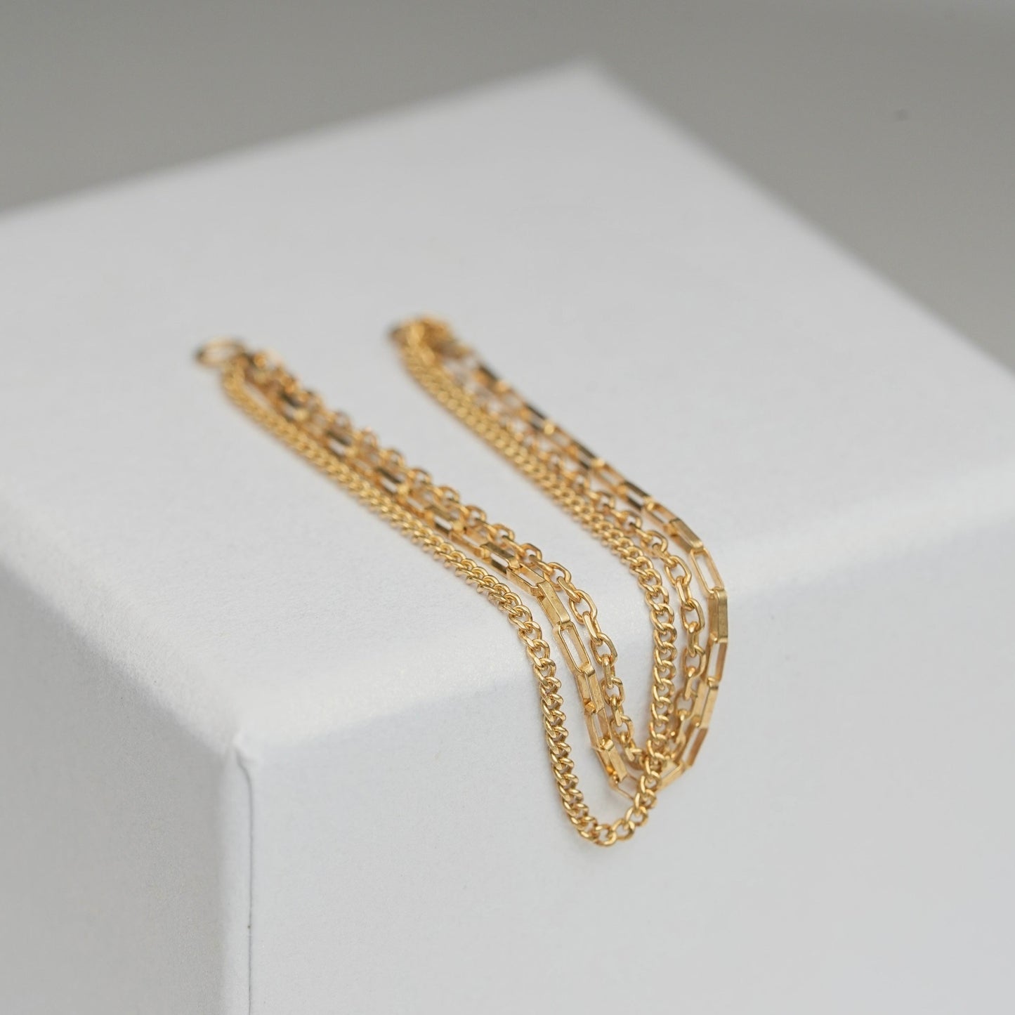 Chain for percing Triple Naste Solid Gold 14k