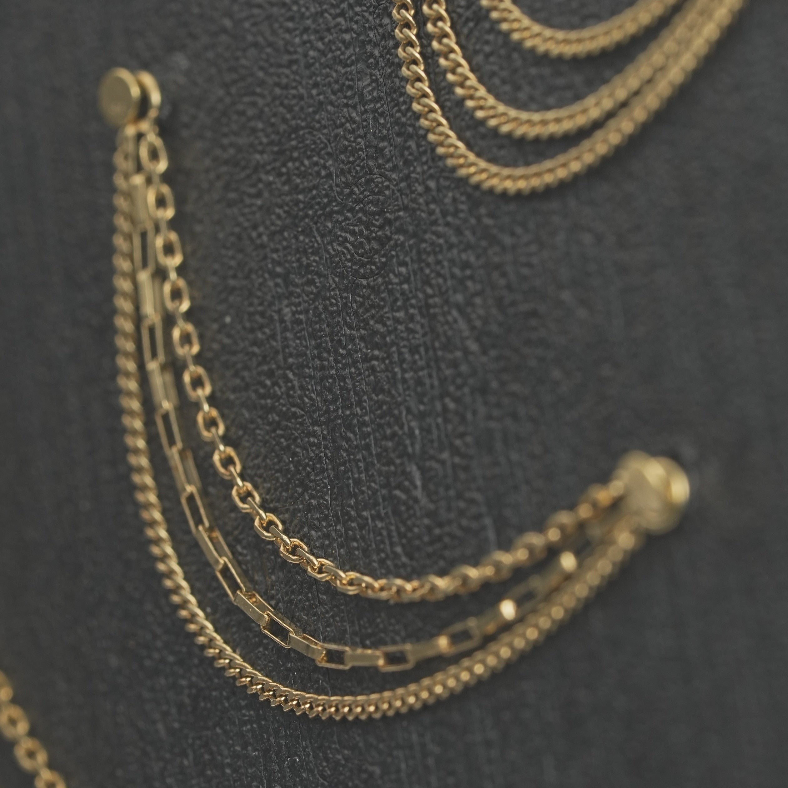 Cadena para perforar Triple Naste Oro Macizo 14k