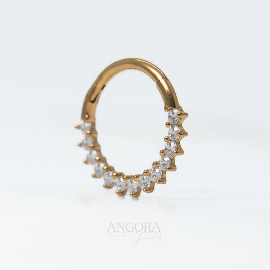 Clicker Deluxe en Pvd Titanio para Piercing de Septum, Daith