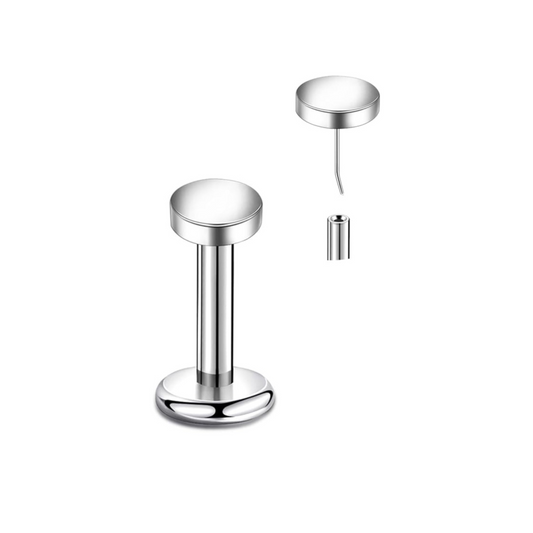 Flat disc push pin