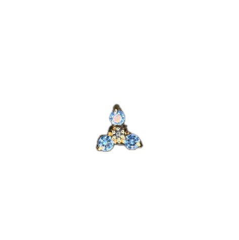 Oro macizo azul Trinidad de 15 k