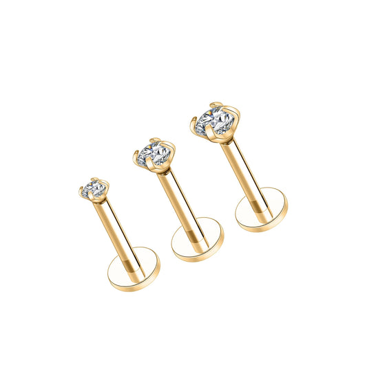 Cubic gold push pin