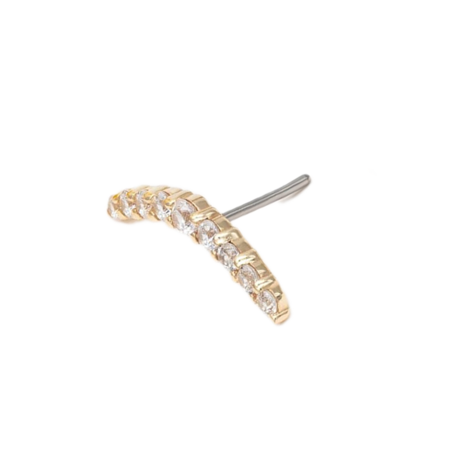 Mini piercing de lujo en racimo de oro de 14 quilates