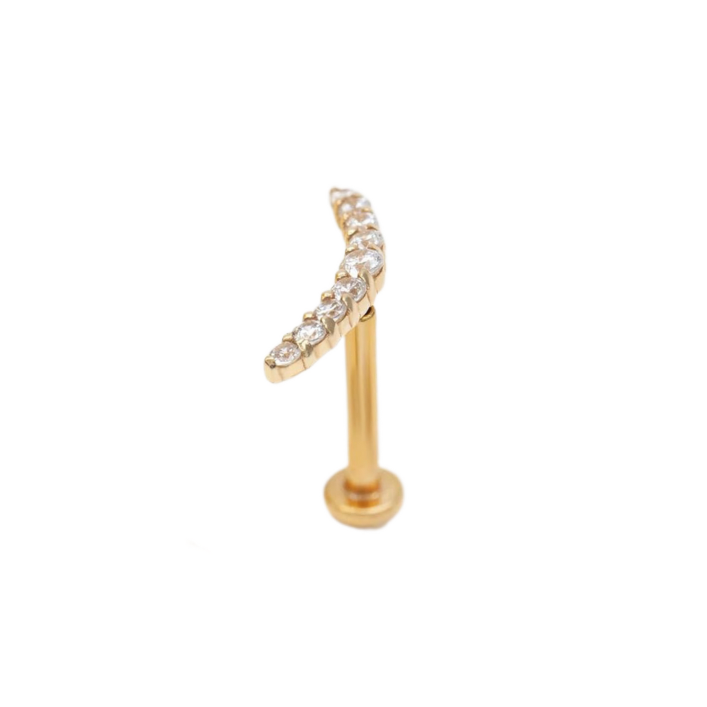 Mini piercing de lujo en racimo de oro de 14 quilates