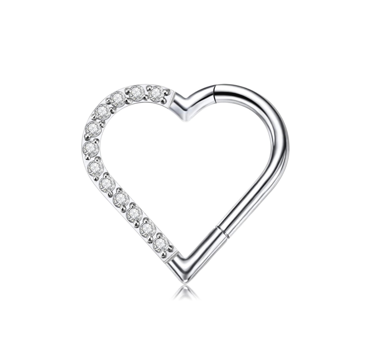 Clicker corazón circonitas