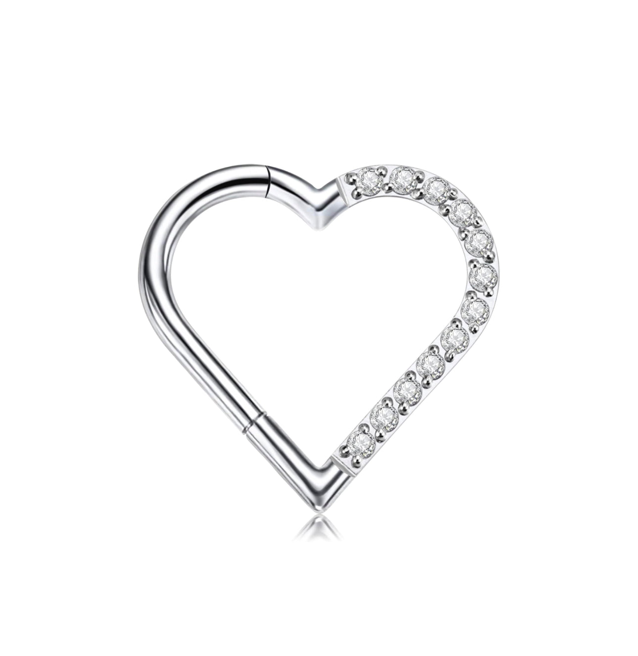 Clicker corazón circonitas