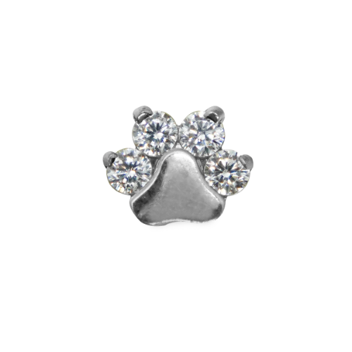 Mini Dog Paw Zircons Disc