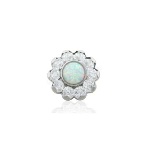 Sun Flower Zirconia & Opal