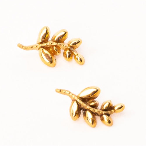 Leaf small gold 14k