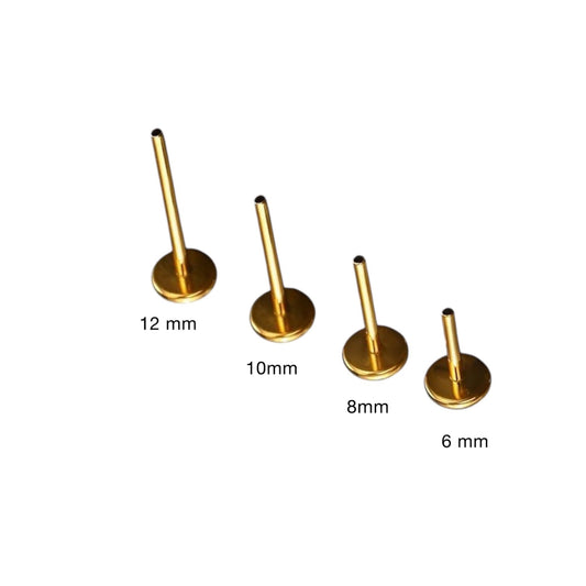 Push Pin Labret Oro Macizo