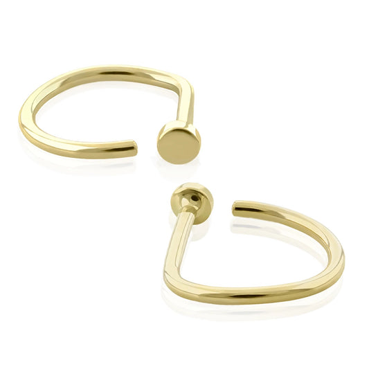 G-Ring Hoop 14k Solid Gold