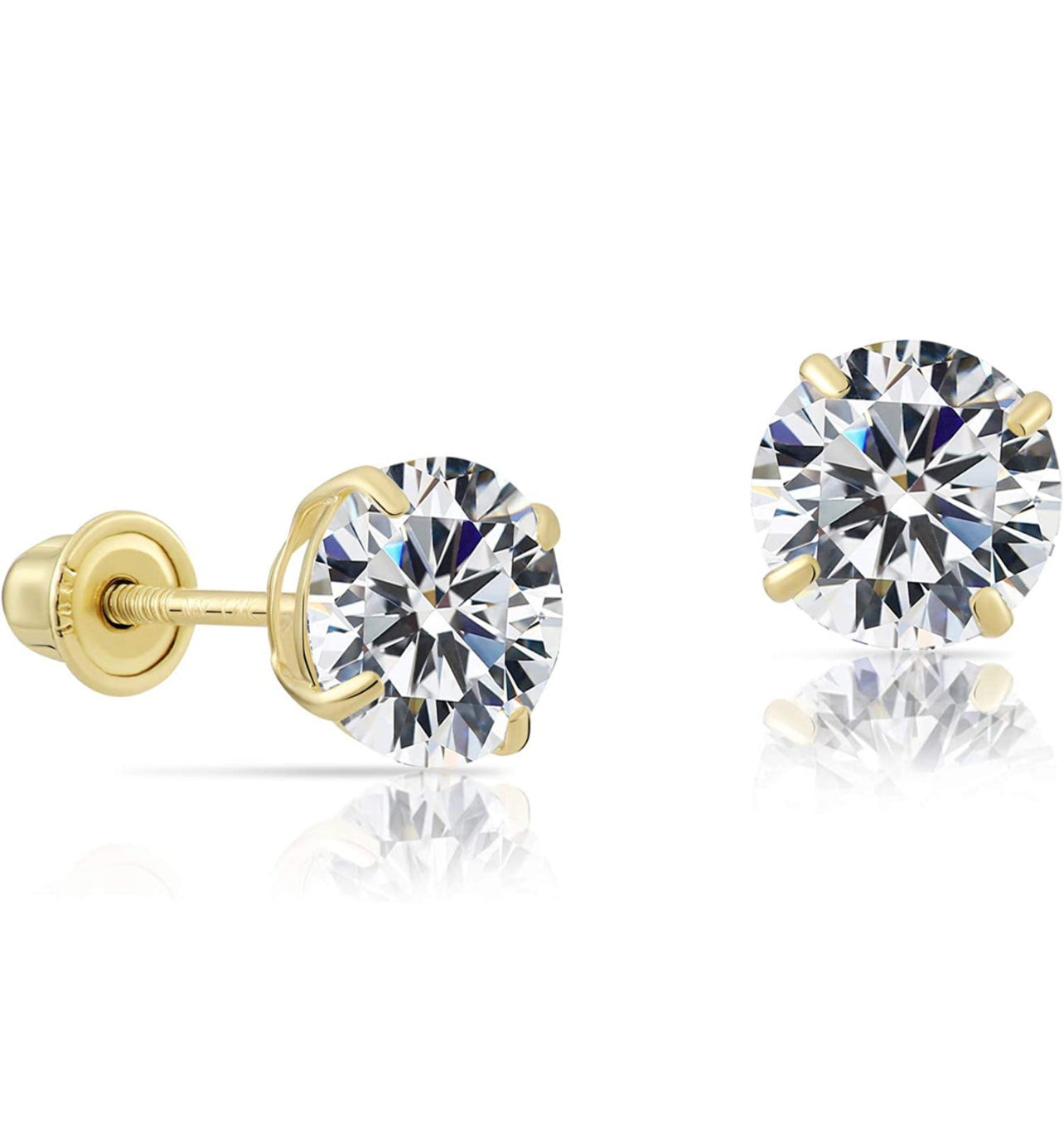 Earrings Cubic Zirconia 14k Gold