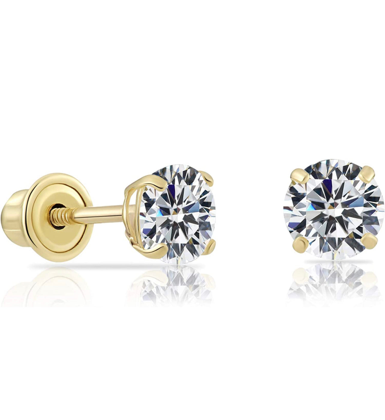 Earrings Cubic Zirconia 14k Gold
