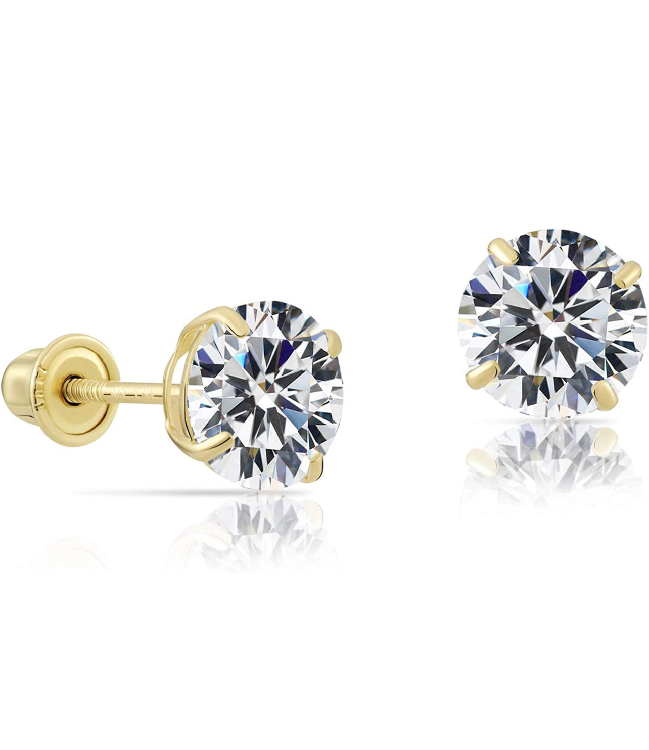 Earrings Cubic Zirconia 14k Gold