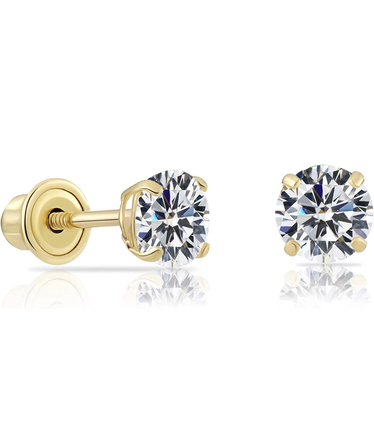 Earrings Cubic Zirconia 14k Gold