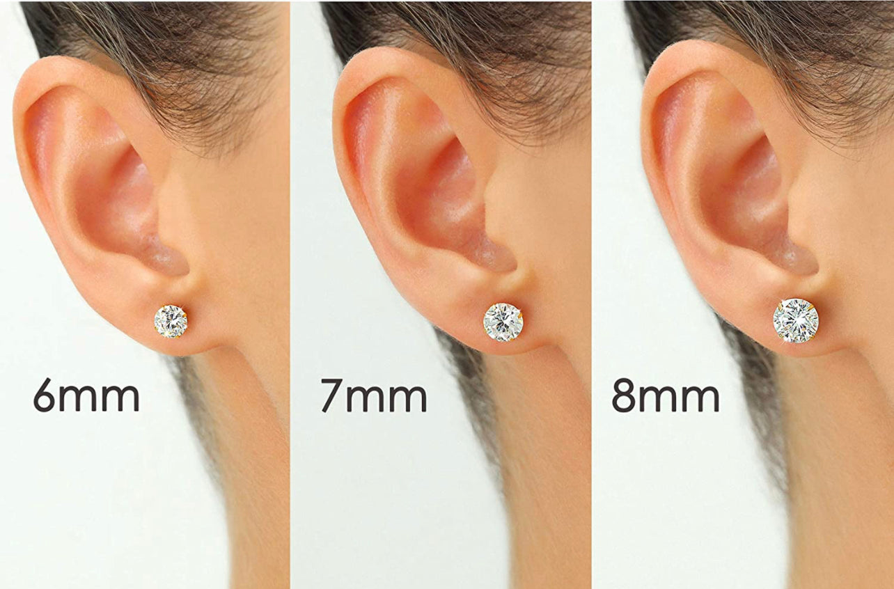Earrings Cubic Zirconia 14k Gold